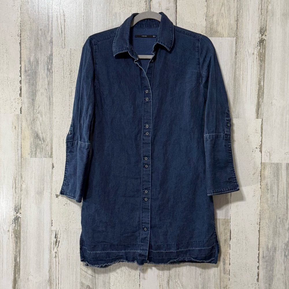 J Brand Dark Blue Long Sleeve Dress